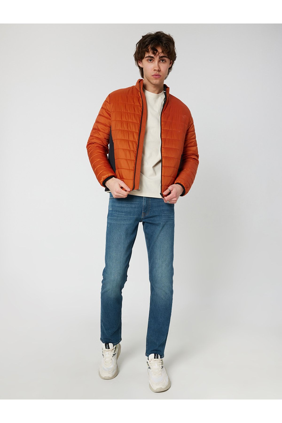 Orange coat deals mens