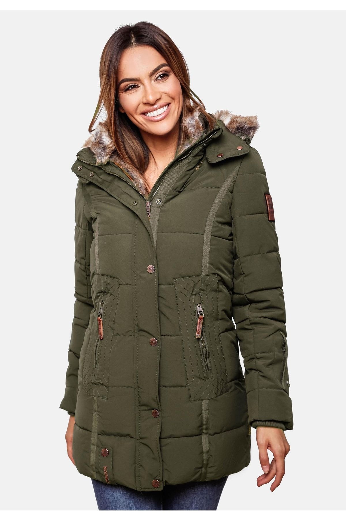 Marikoo Coat Green Parka Trendyol
