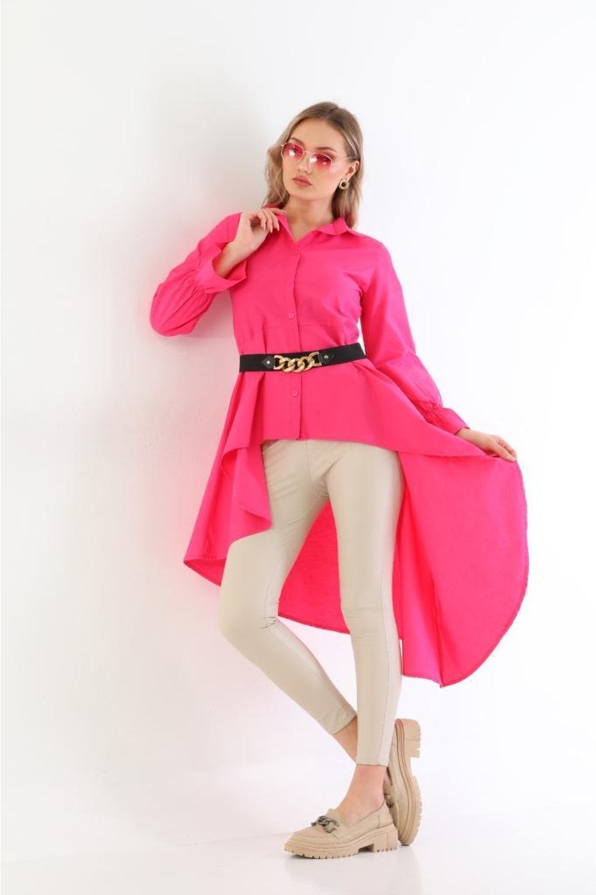 Shirt dress short front long back discount