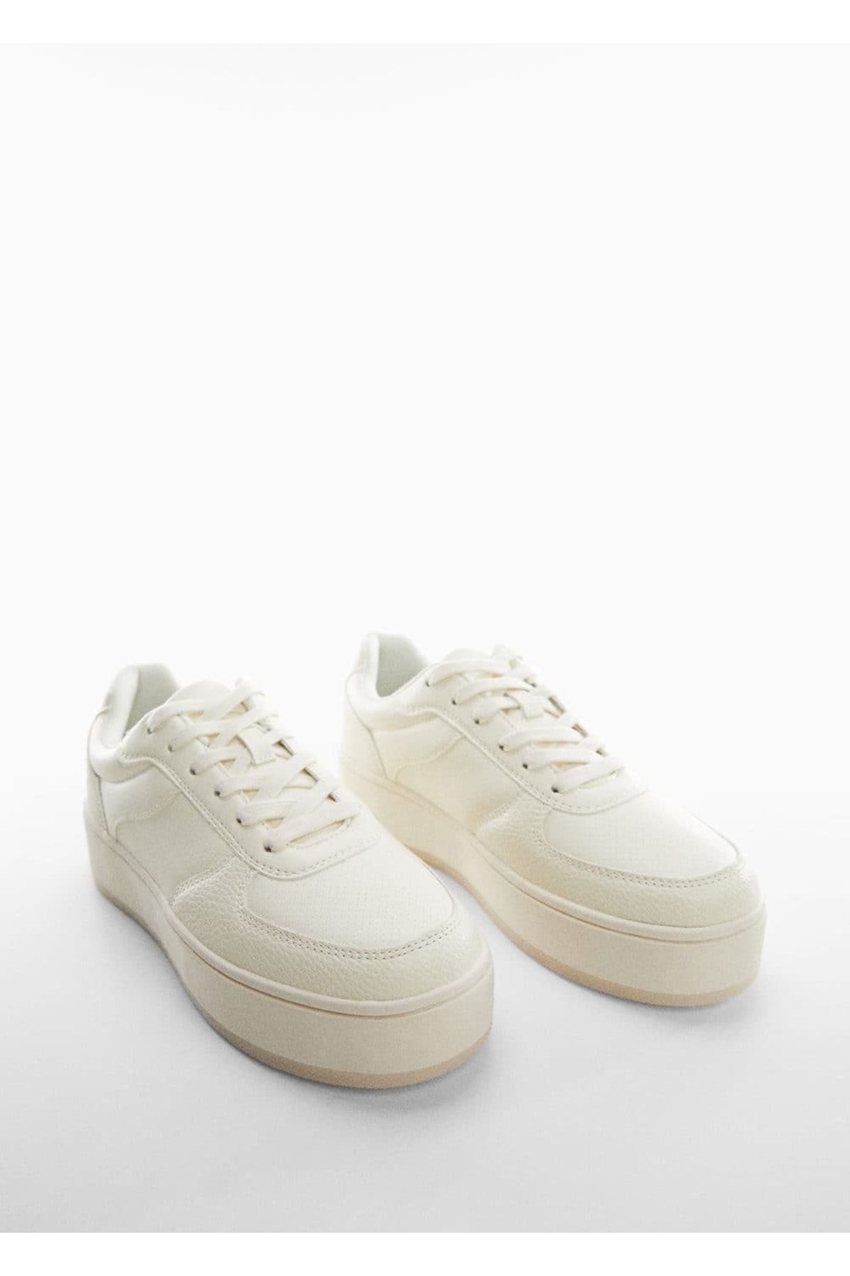 Mango platform 2025 lace up sneakers