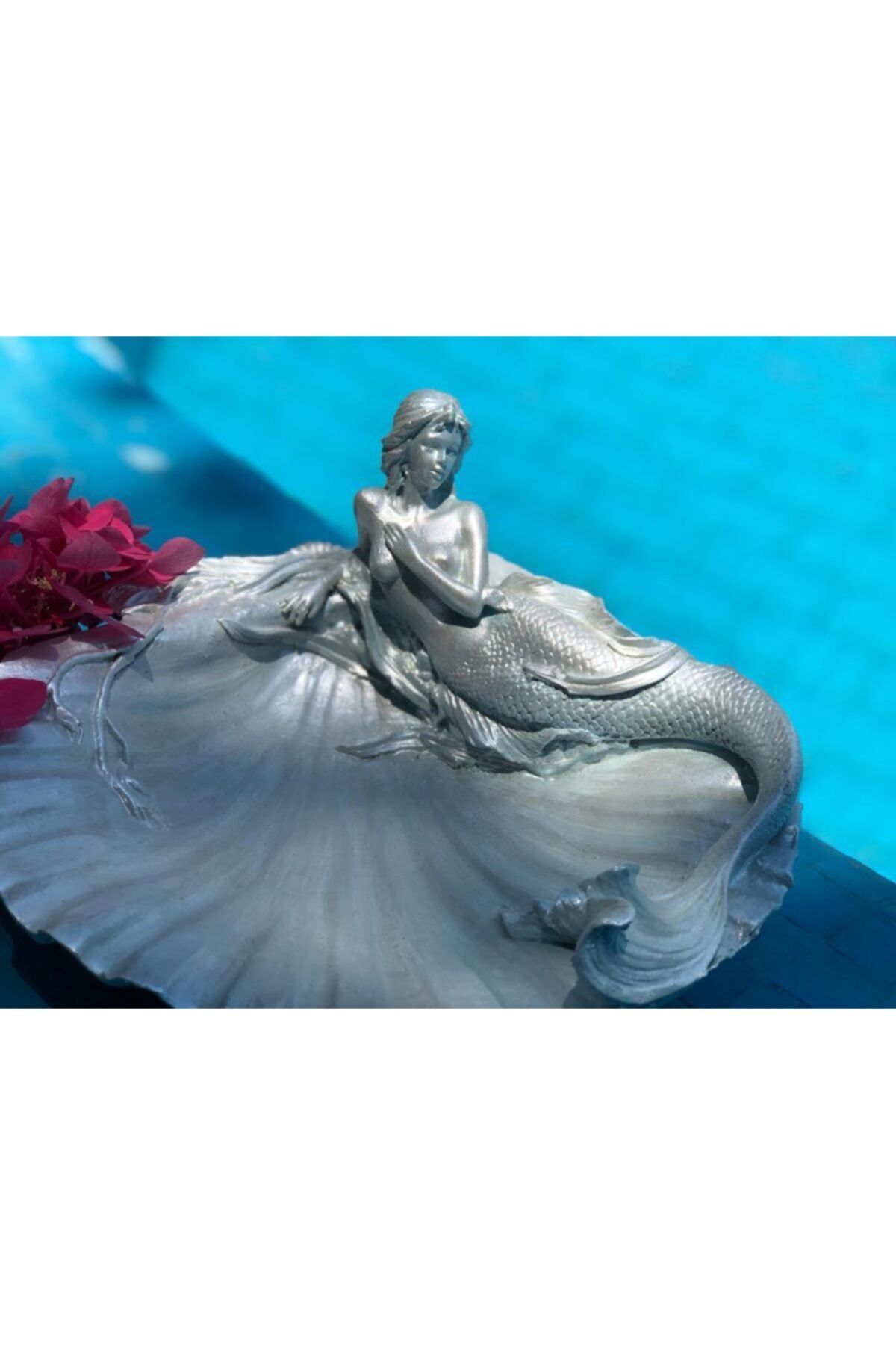 HOBBYWORLDART Dekoratif El Yapımı Polyester Deniz Kızı Şekerlik