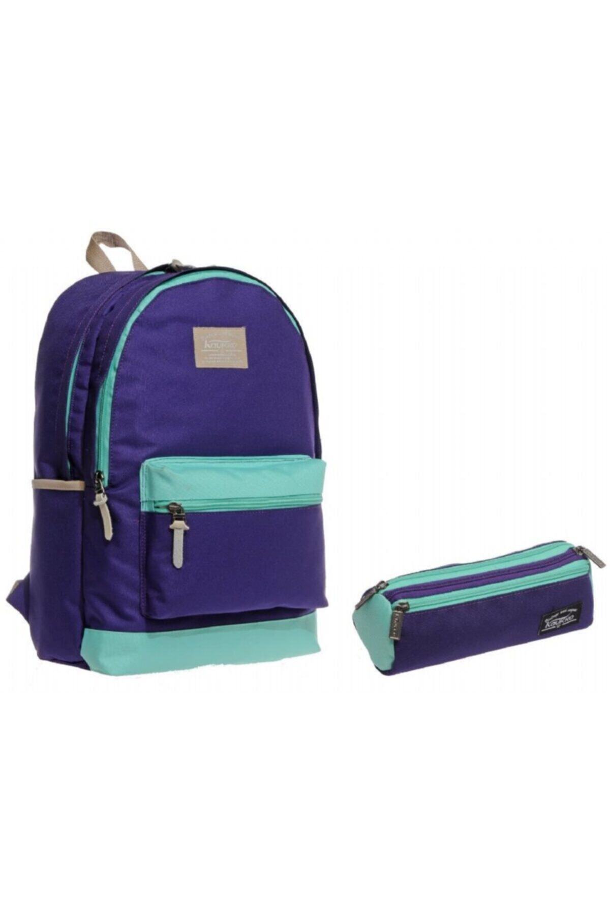 KAUKKO Wichlight Mor-turkuaz Erkek Çocuk Okul Çanta Seti