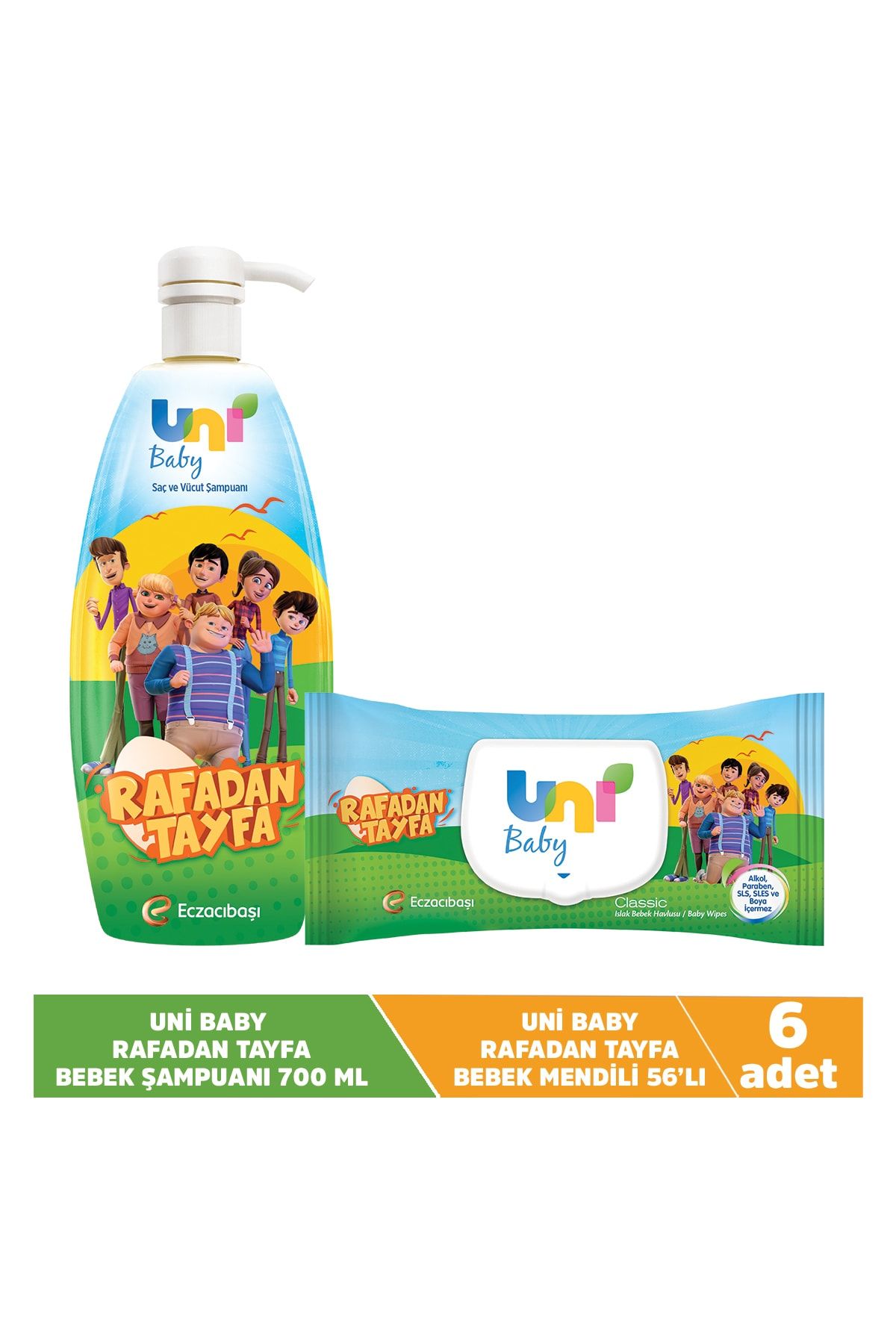 Uni Baby Rafadan Tayfa Mendil Şampuan Seti