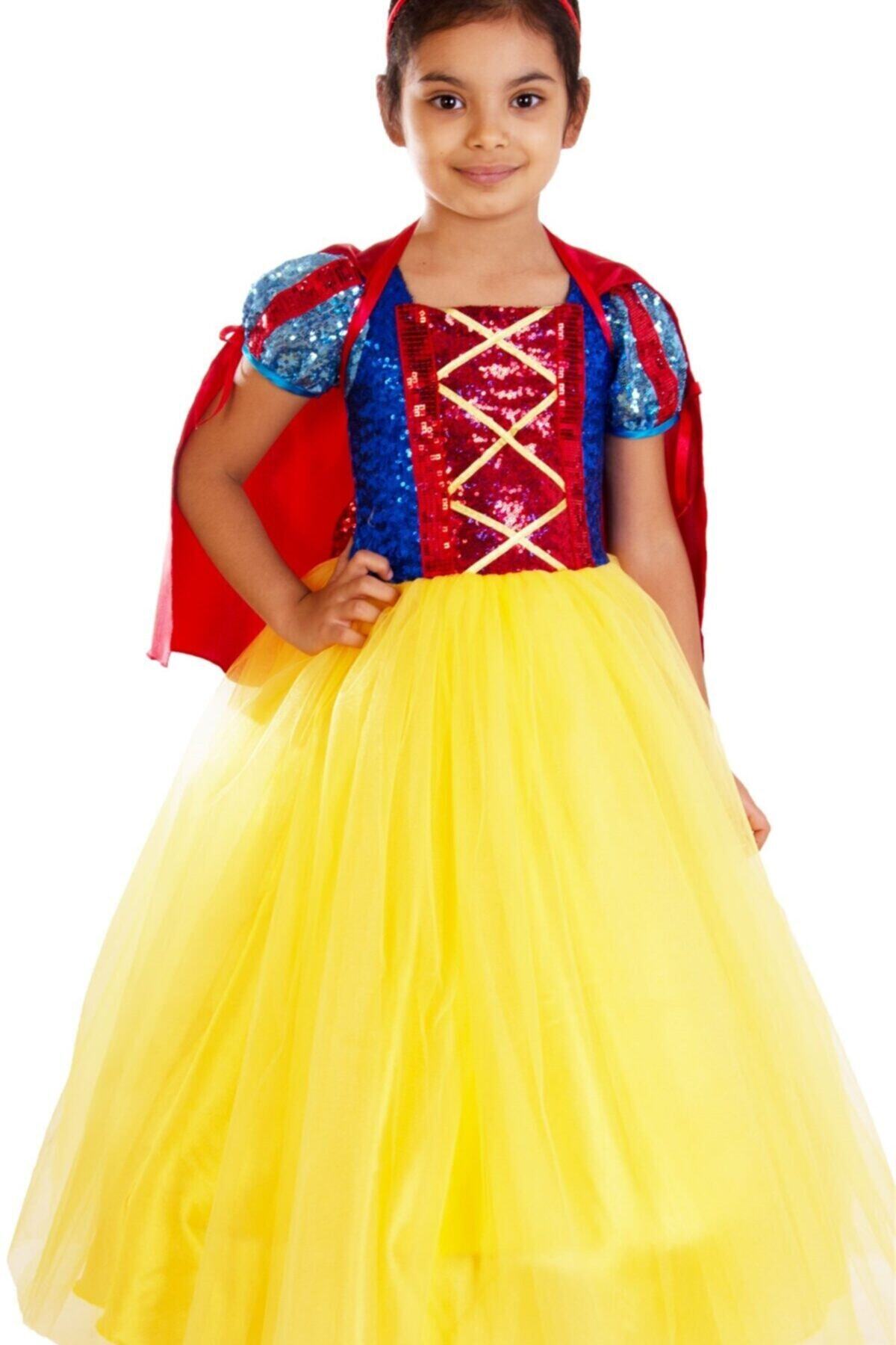 partikirtasiye Kız Çocuk Tarlatanlı Pelerinli Pamuk Prenses Kostümü