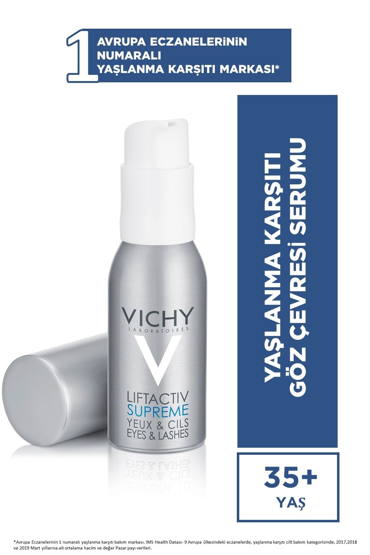 Vichy Liftactiv Supreme Göz Çevresi&Kirpiklere Özel Kırışıklık ve Sıkılık Kaybına Karşı Bakım Serumu 15 ml