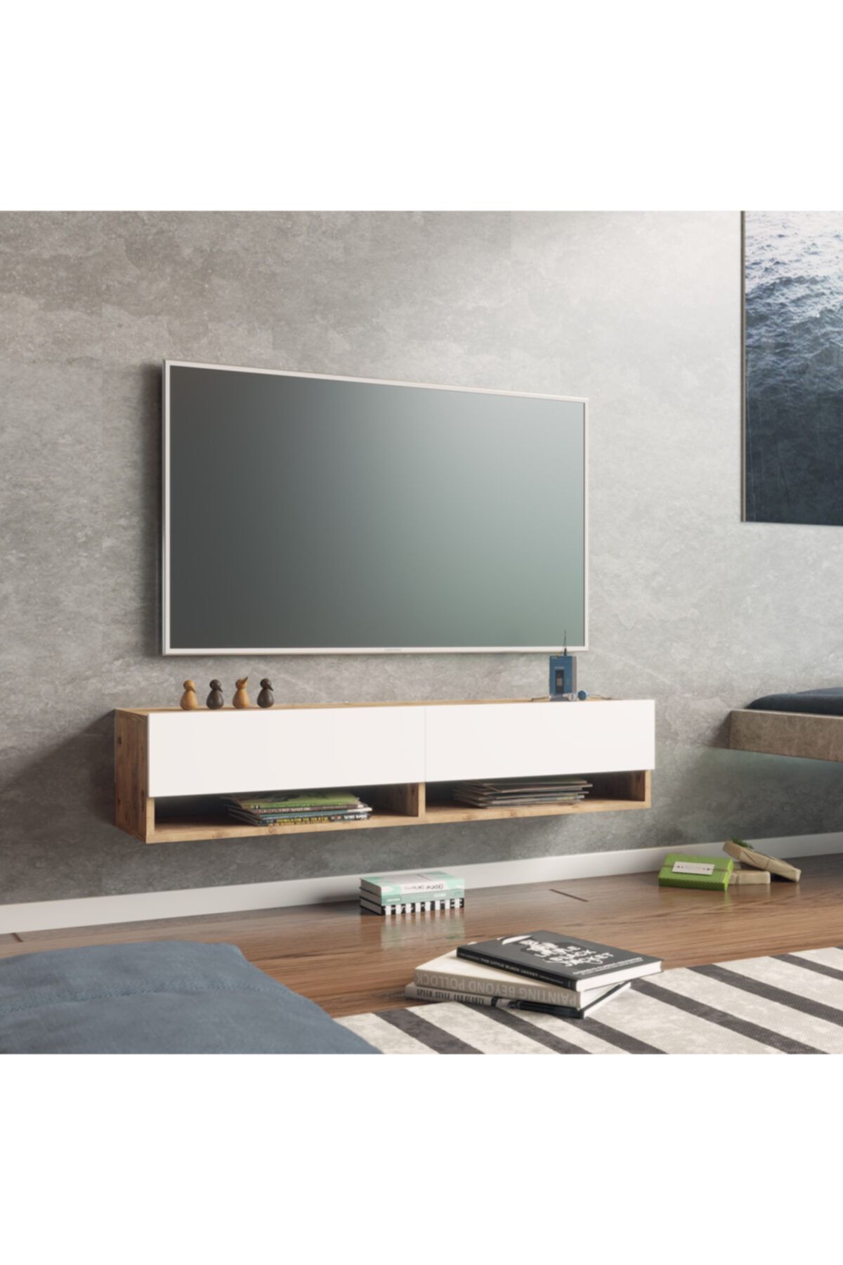 Yurudesign Future Tv Ünitesi Fr11-aw Çam-beyaz