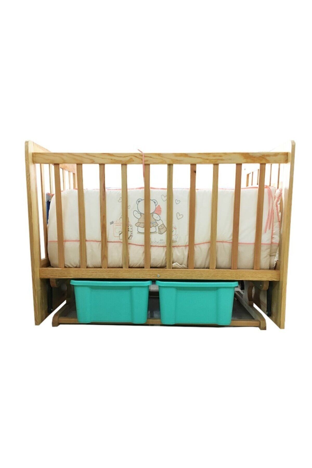 DUKADDO Ahşap Çam Beşik 60x120 Sallanır Bj-d013