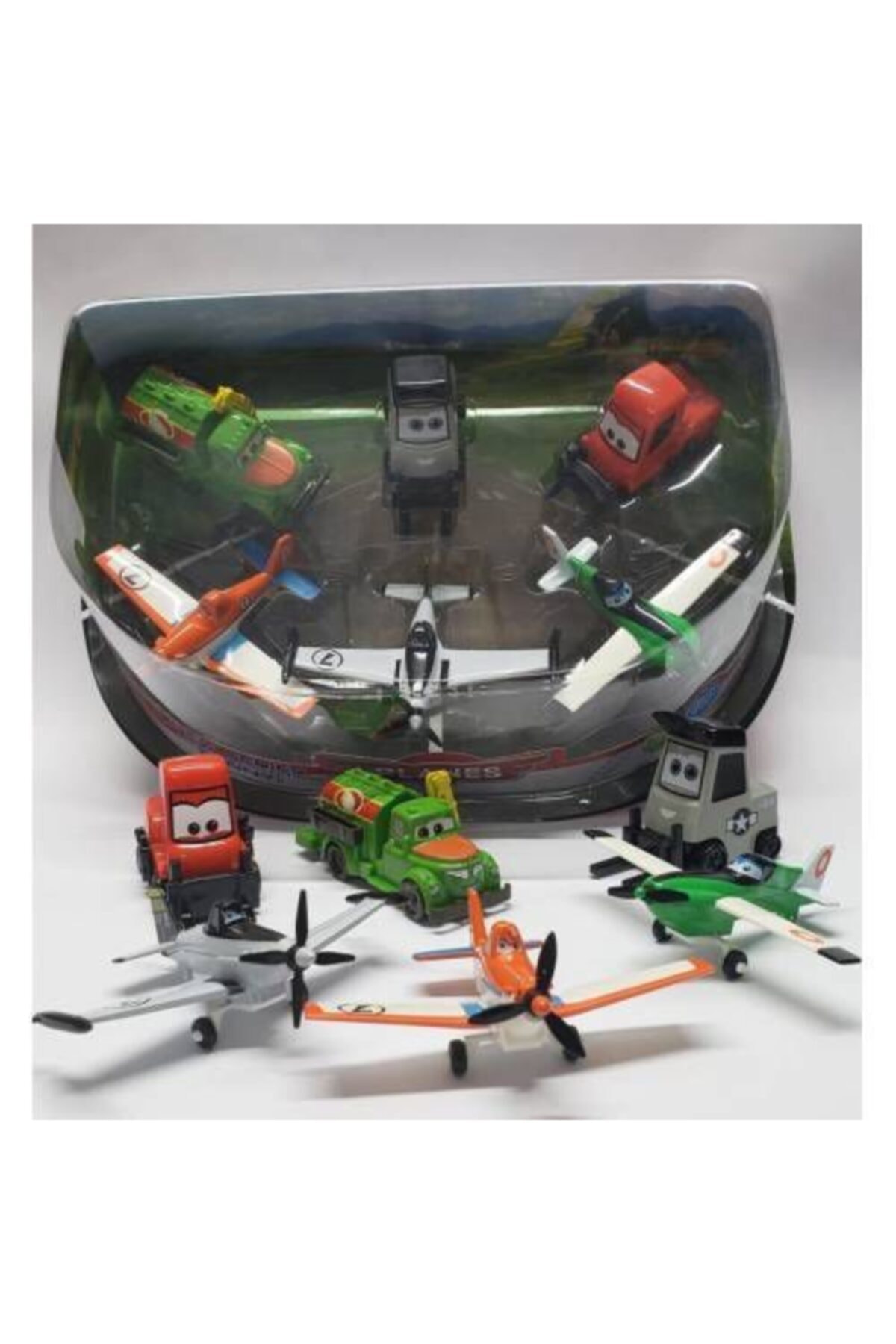 SHIVA Gift&More Planes Dusty Ve Arkadaşları Tam 6 Adet Metal Uçak Ve Araba Oyuncak