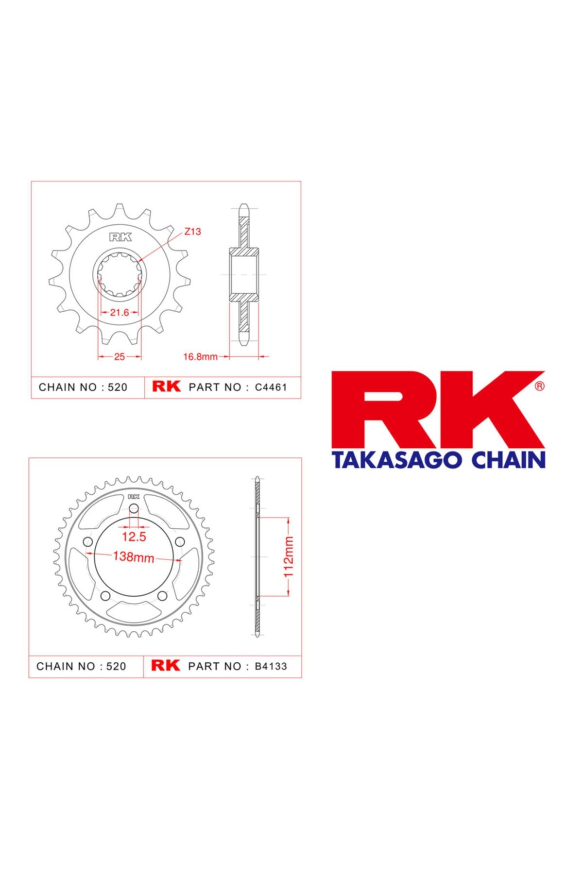 RK Honda Nc 750 D Integra Dct Abs Ön Aa Dişli 520-17/39 T(2014-2016)