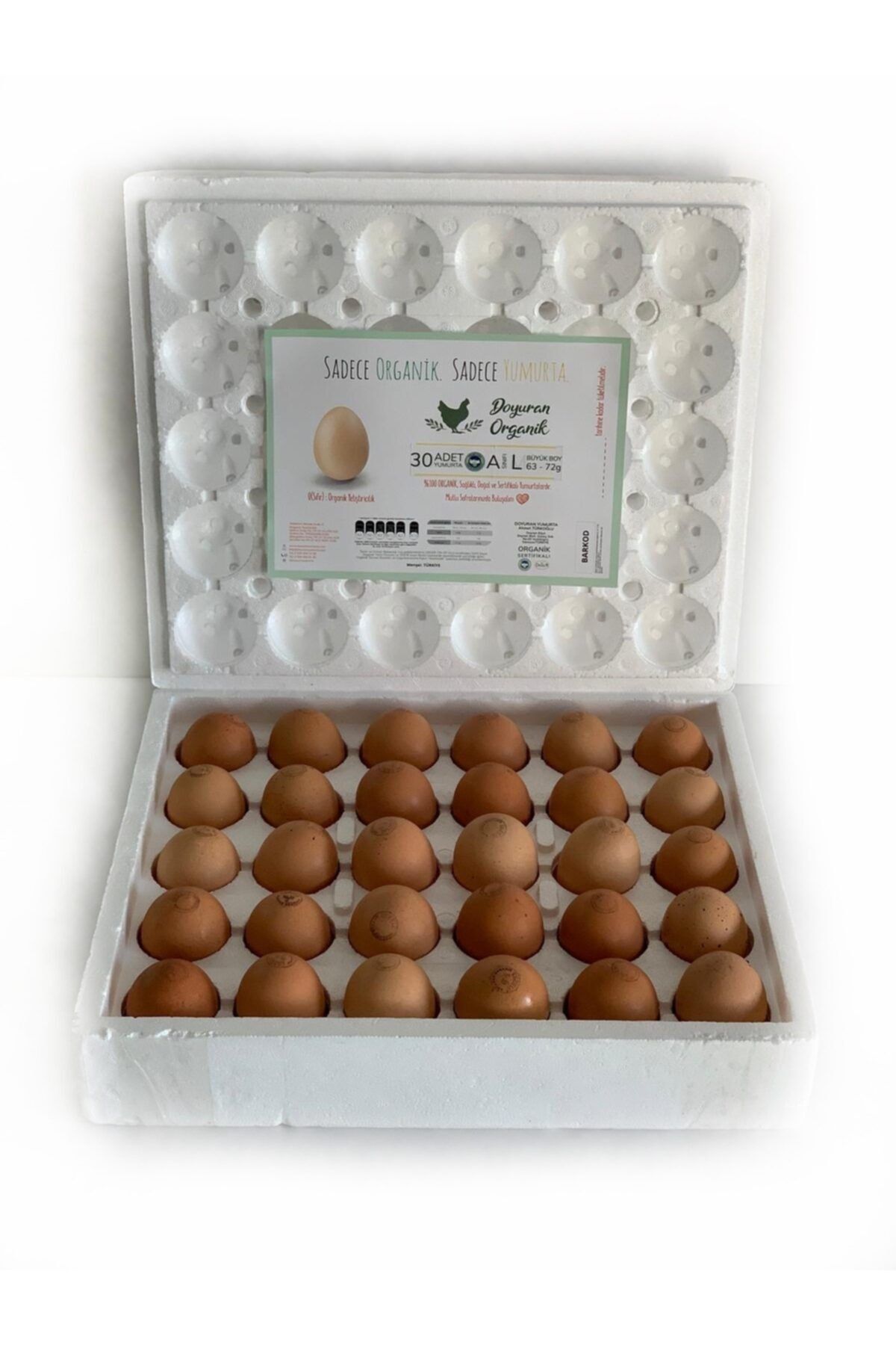 Doyuran Organik Yumurta 30’lu Orta(m) Boy (53-62 gr) Organik Yumurta