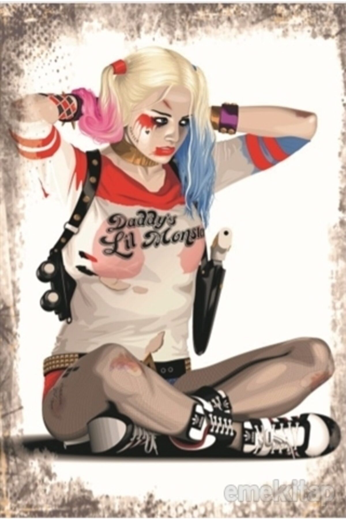 Melisa Poster Harley Quinn Beyaz Poster