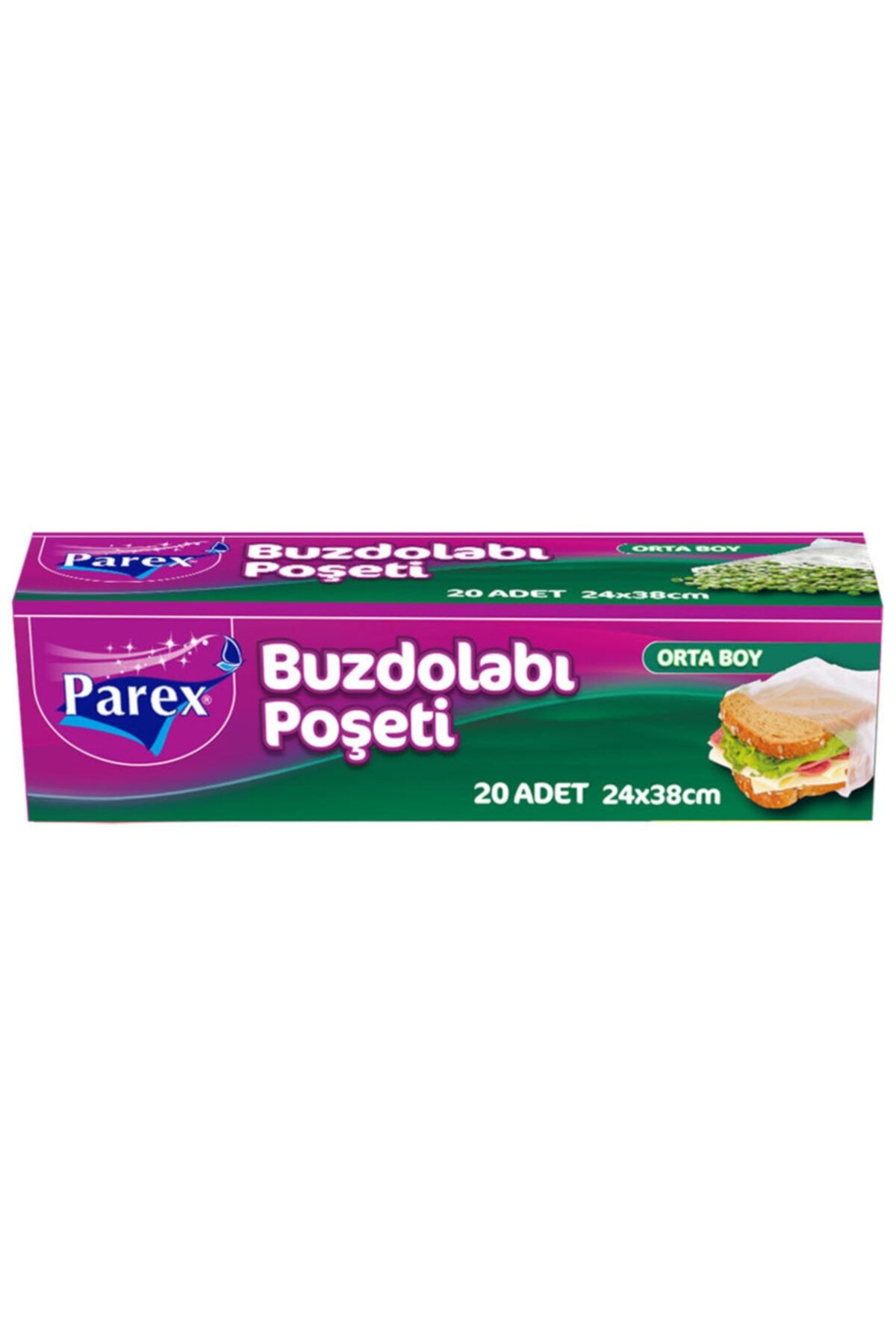 Parex Buzdolabı Poşeti Orta Boy 20 Adet (24x38)