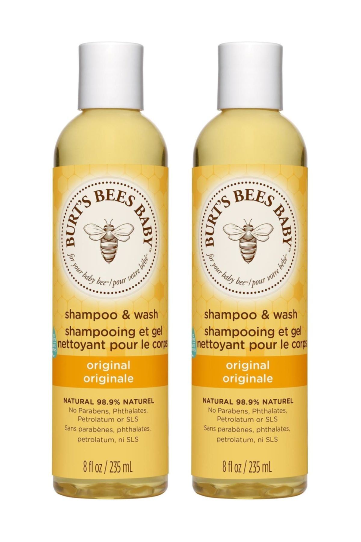 Burts Bees Bebek Saç Ve Vücut Şampuanı - Baby Bee Shampoo Body Wash X 2 235 Ml