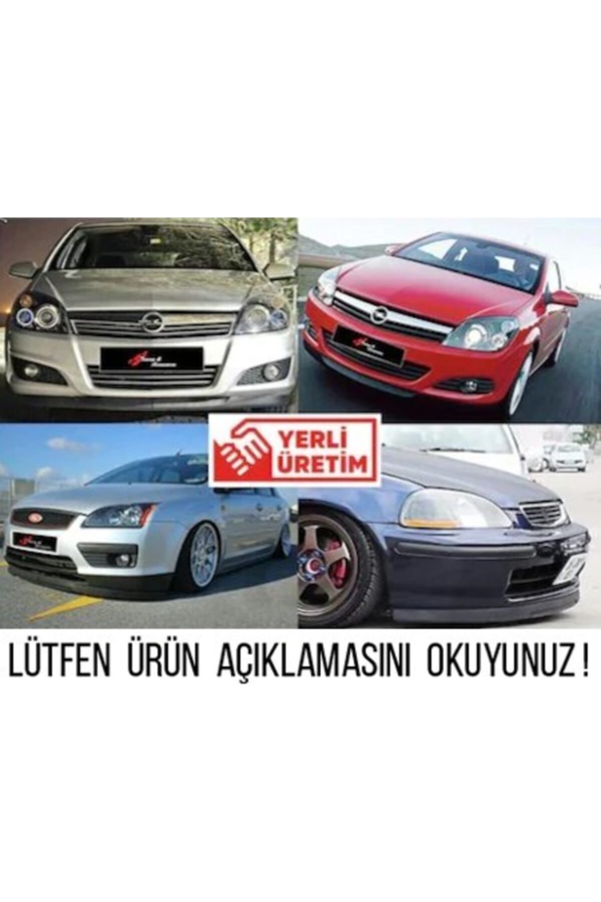 DP Astra H Lip - Ön Ek Tampon Dil Esnek Plastik Tüm Araçlara Uyumlu