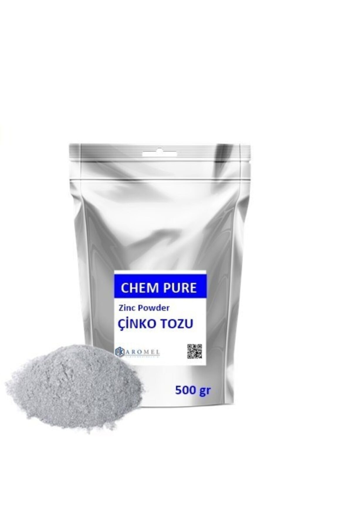Aromel Çinko Tozu 500 Gr 0-50µm %99 Zinc Powder Chem Pure