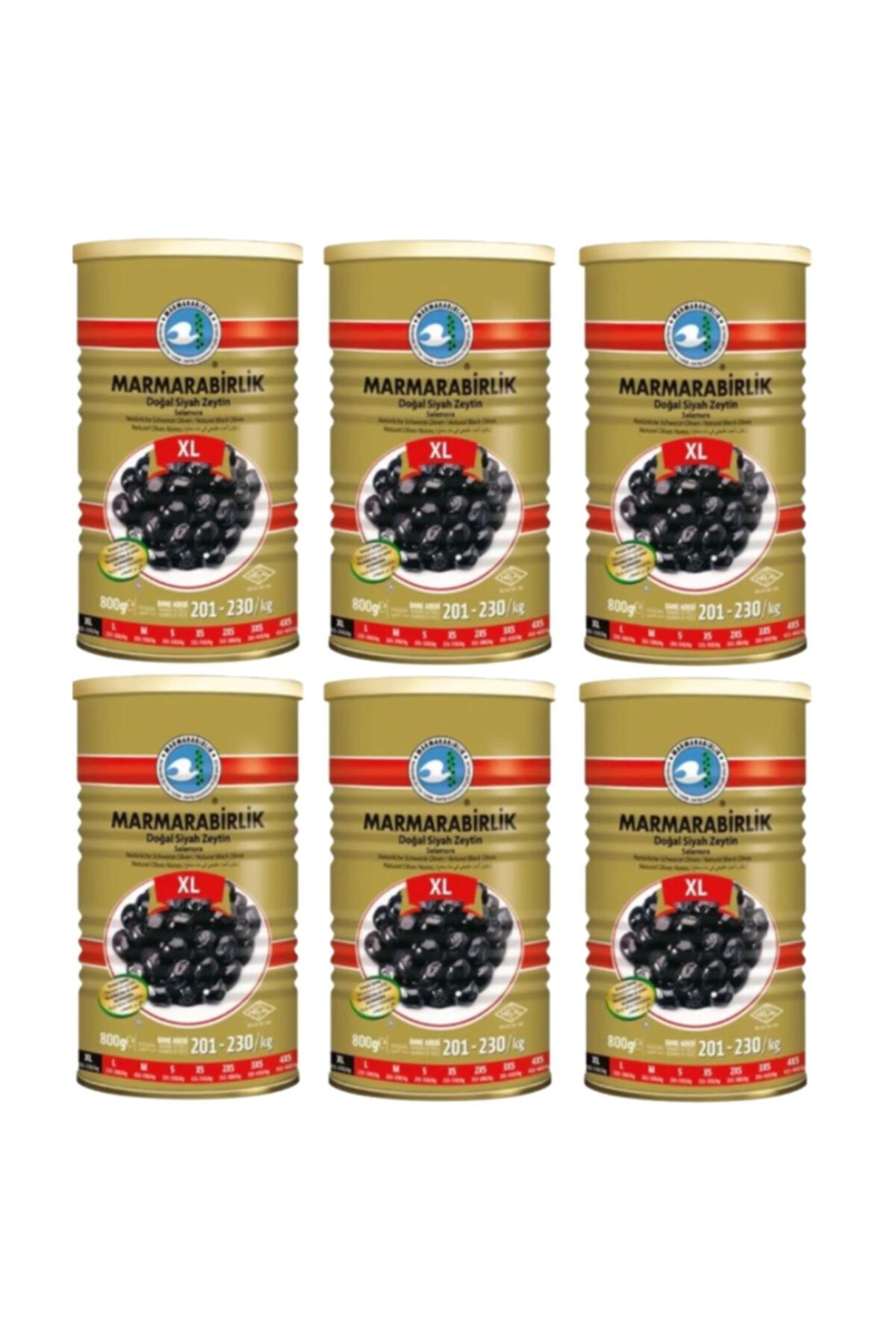 marmarabirlik dogal siyah zeytin salamura 6 adet 800g fiyati yorumlari trendyol