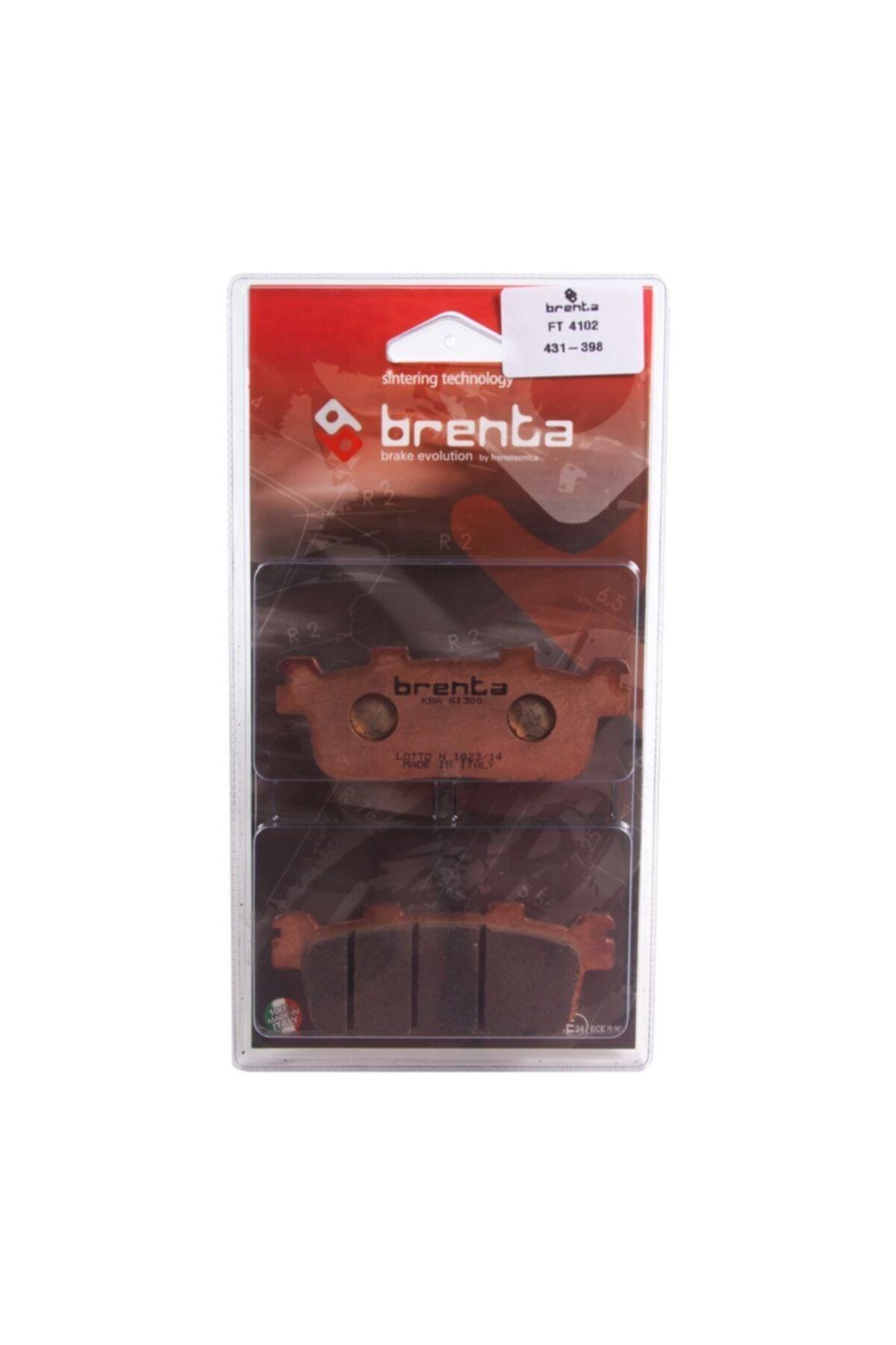 Brenta Yamaha Yp 400 X-max Disk Sinter Metal Arka Fren Balata (2013-2020)