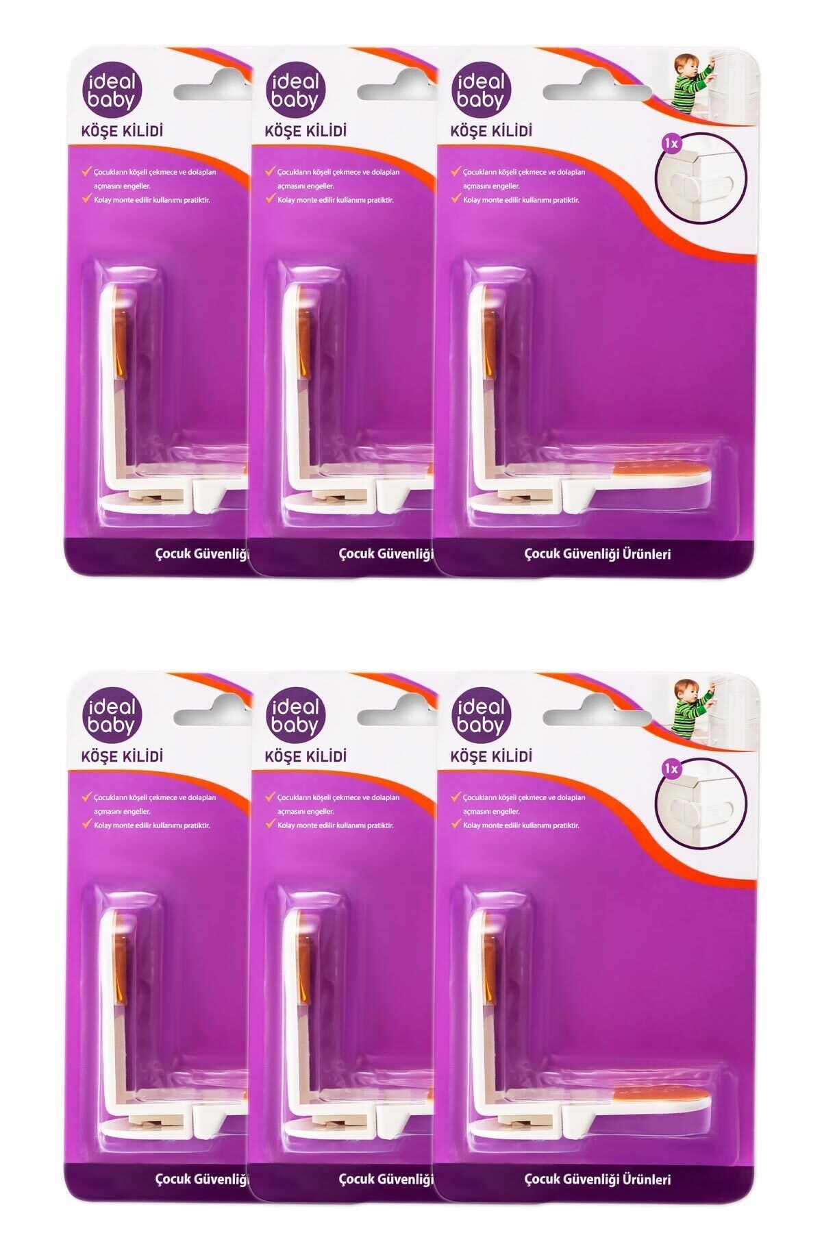 İdeal Baby 6 Paket Köşe Kilidi