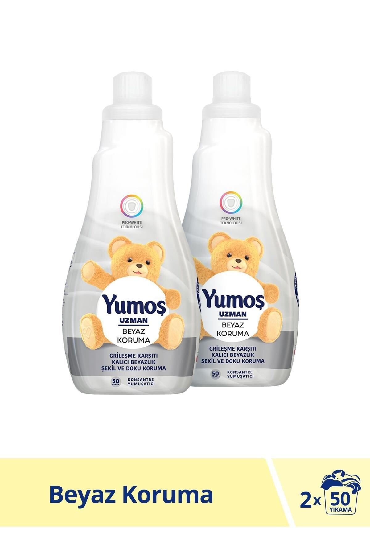 Yumoş Extra Uzman Beyaz Koruma Konsantre Çamaşır Yumuşatıcı 1200 ML 50 Yıkama x 2 Adet