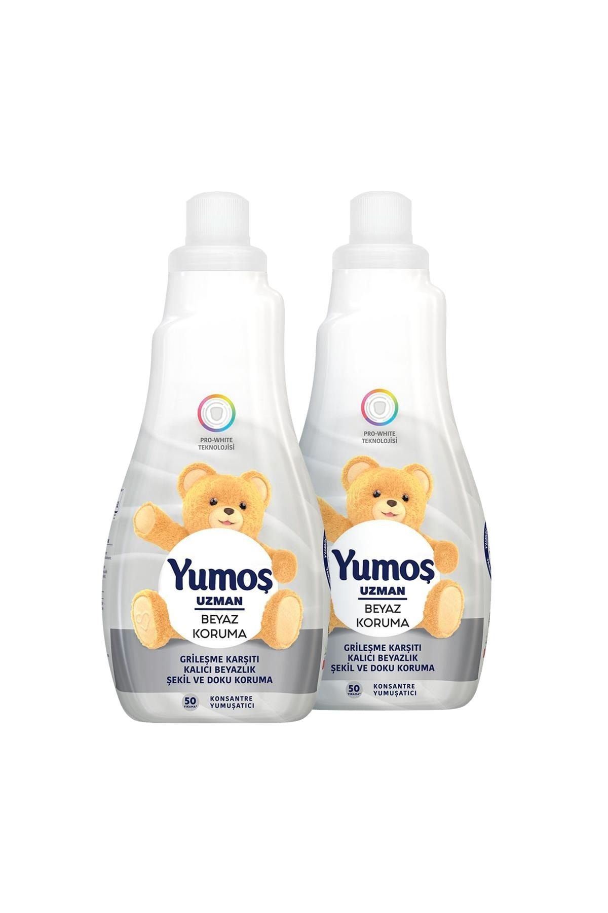 yumos extra uzman beyaz koruma konsantre camasir yumusatici 1200 ml 50 yikama x 2 adet fiyati yorumlari trendyol