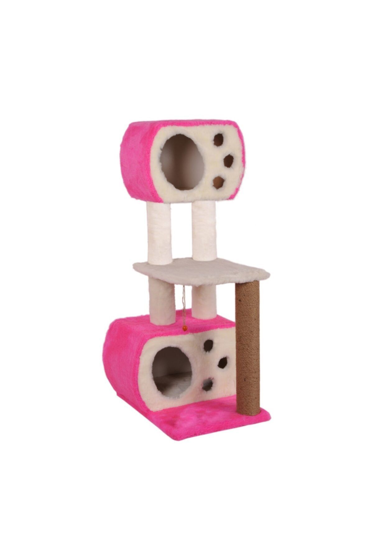 Cathause Cat Hause S08 Çift Yuvalı Katlı Kedi Tırmalama Pembe 115 Cm