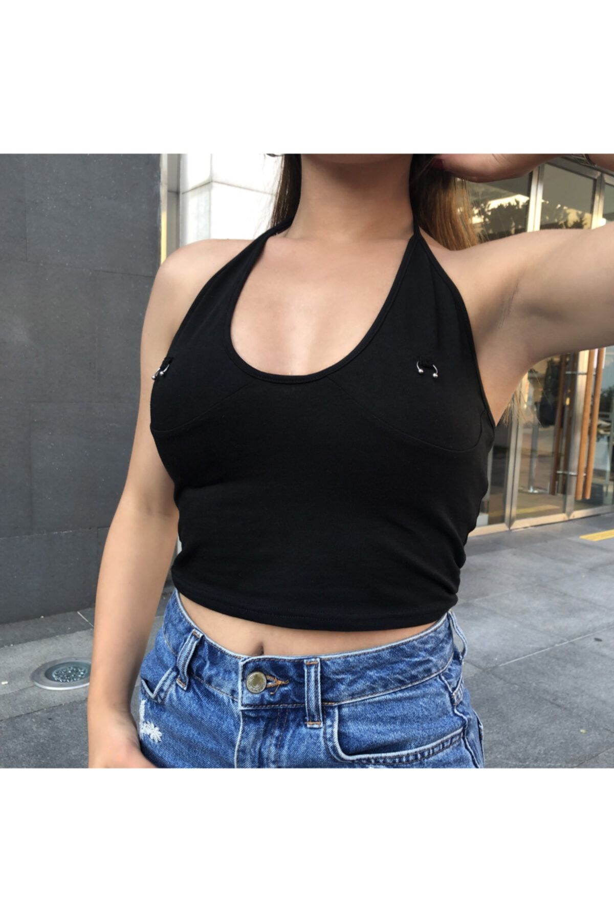Surge Pıercıng Askılı Crop Üst