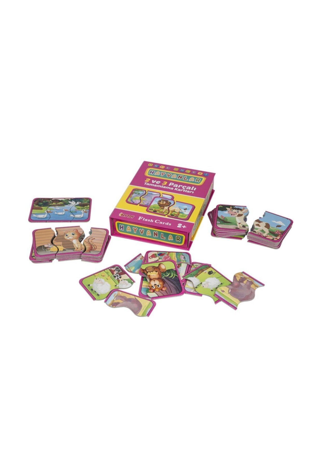 Dıy Toy/Taba Grup 2 Ve 3 Parçalı Hayvanlar Tamamlama Kartları