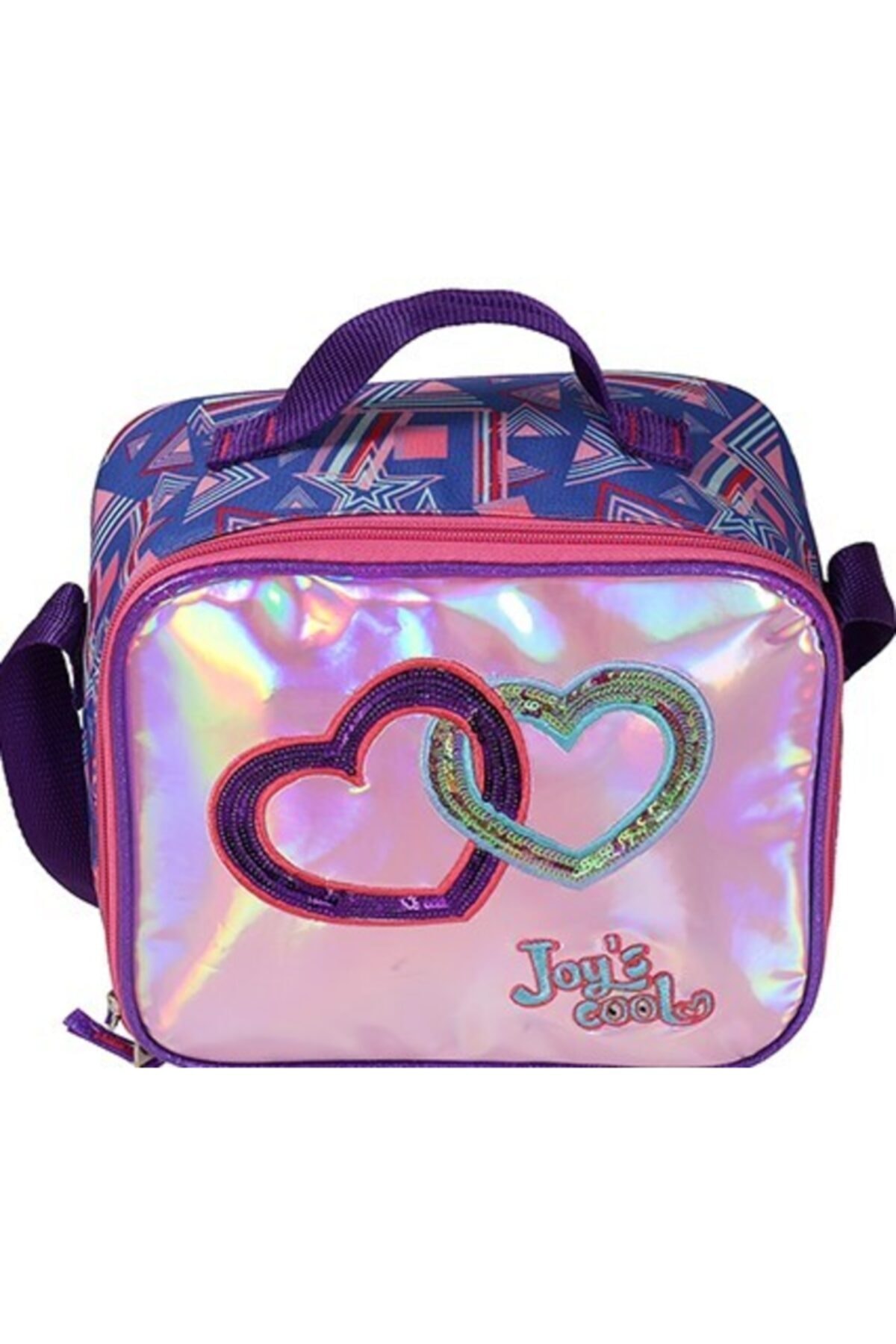 Hilal Çanta Kız Çocuk Aynalı Kalp Beslenme Çantası