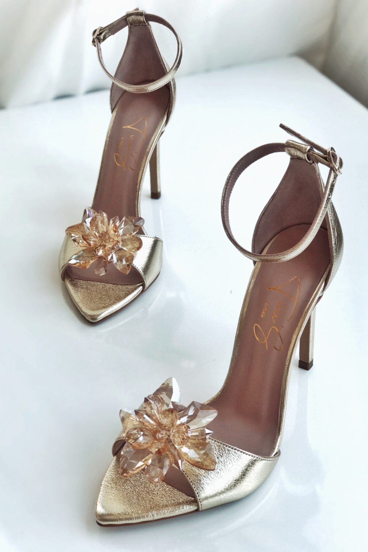 Tuus Shoes Rosita Abiye Nişan Gelin Gold Ayakkabı