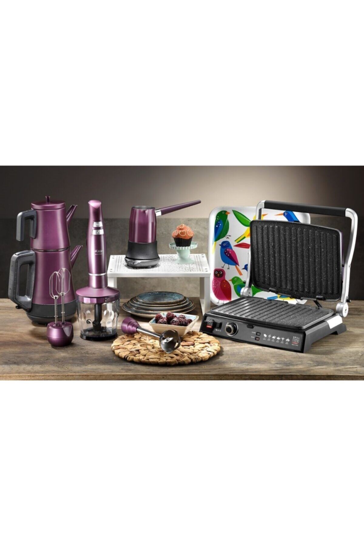 aryildiz mania series purple elektrikli tost makinasi blender kahve makinesi ve cayci fiyati yorumlari trendyol