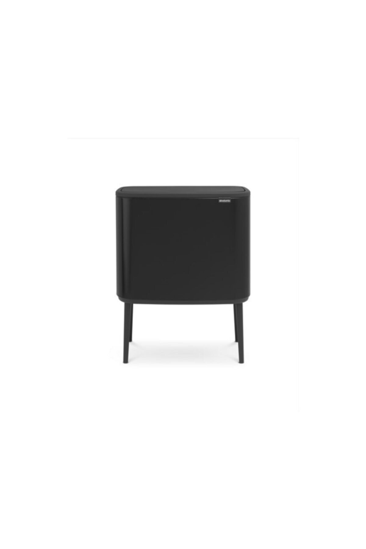 Tantitoni Bo Matt Black Dokunmatik Çöp Kutusu 11+23l