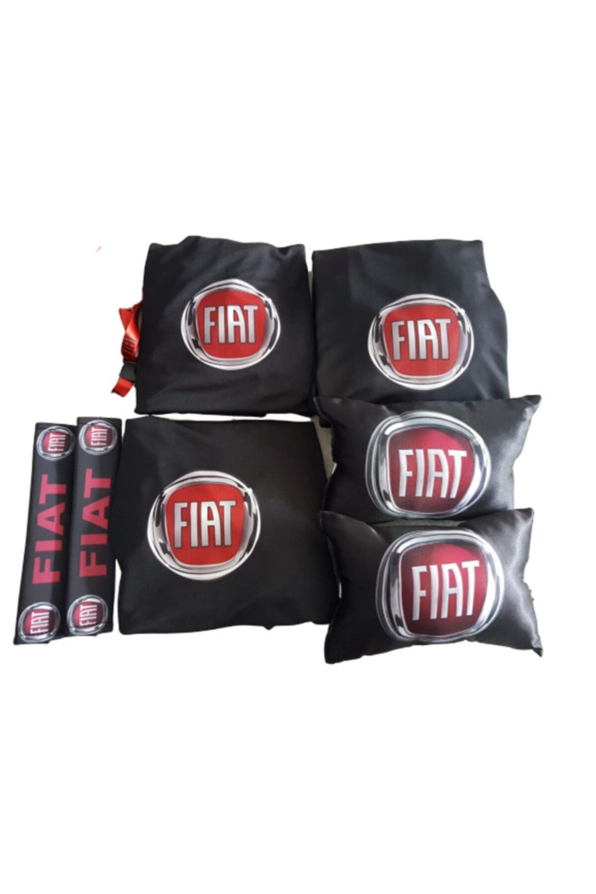 Fiat Siyah Penye Servis Kılıfı Kemer Konforu Oto Boyun Yastığı Ve Ayna Ipi Hediyesi