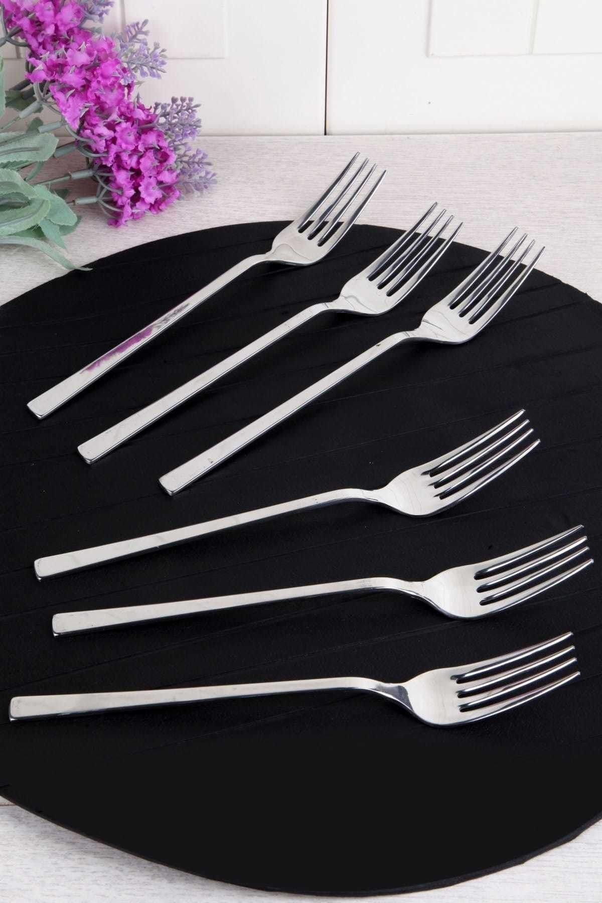 Queen’s Kitchen 6 Adet Lüx Çelik Yemek Çatalı
