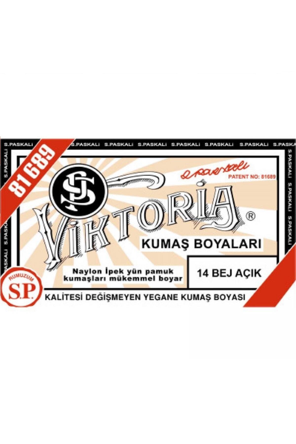 Viktoria 14 Bej Açık Toz Kumaş Boyası 10 gr