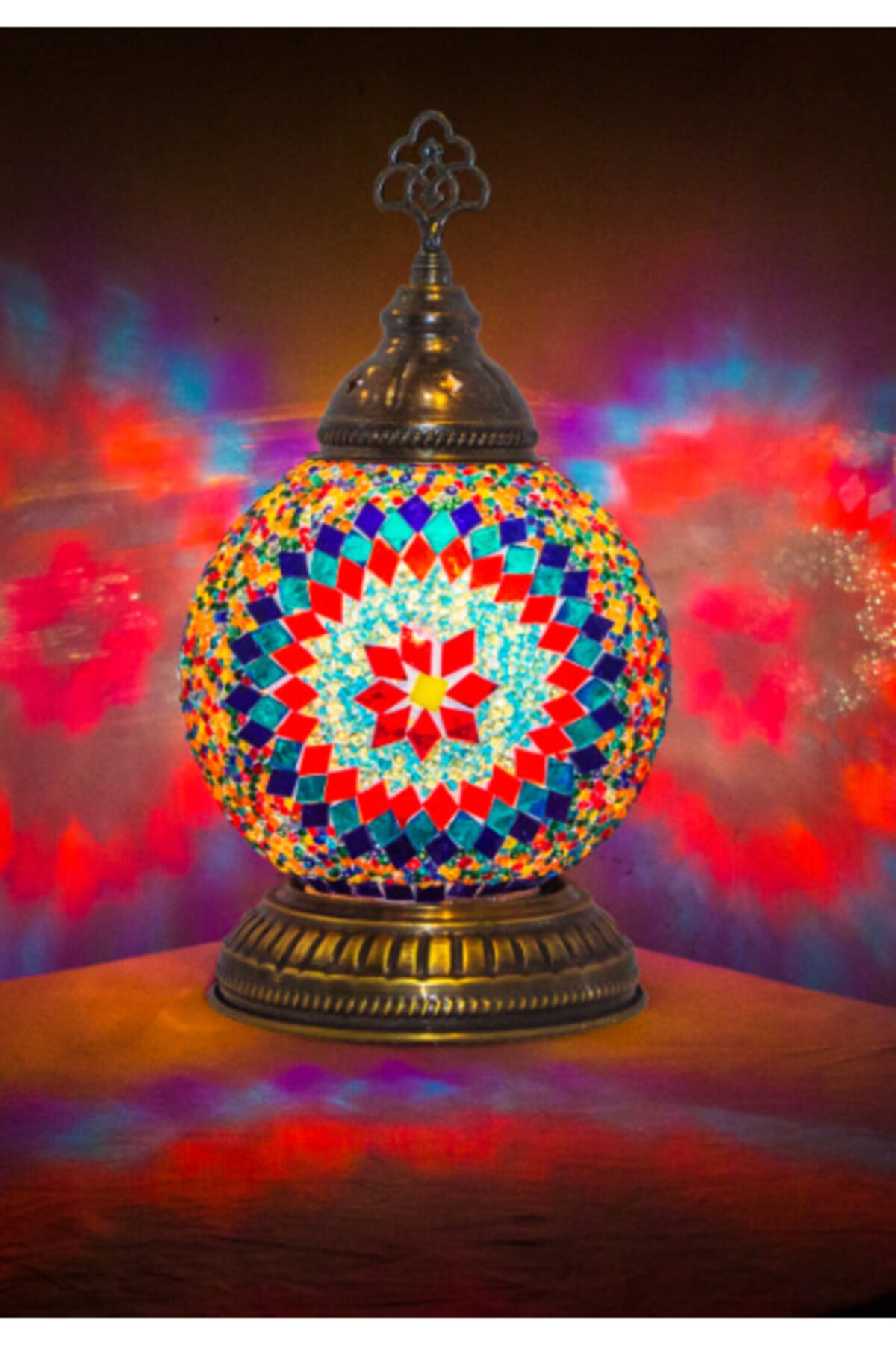 Handicraftlamps Otantik Masaüstü Mozaik Gece Lambası