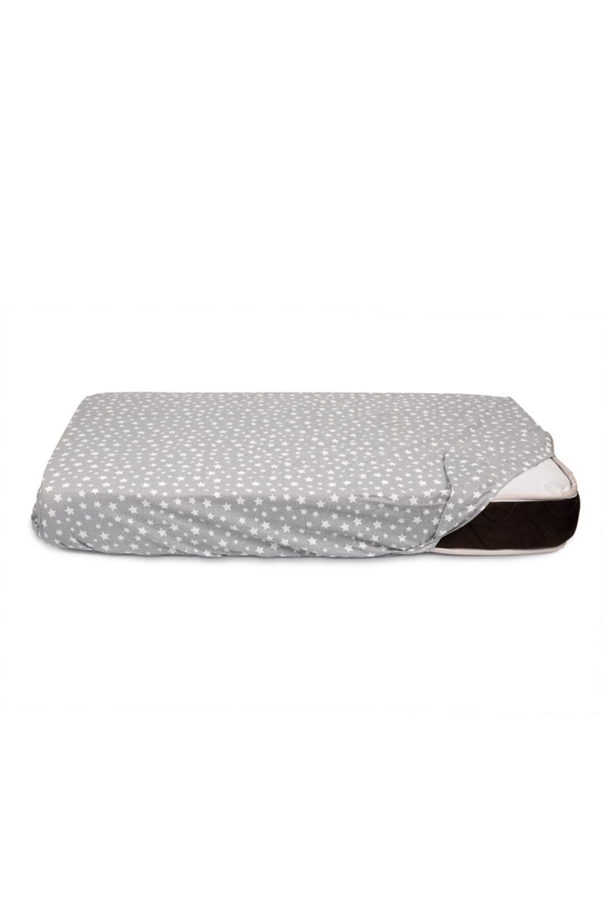Sluupy Gri  Lastikli Sluupy Fitted Bebek Yatak Çarşafı 80x150 cm
