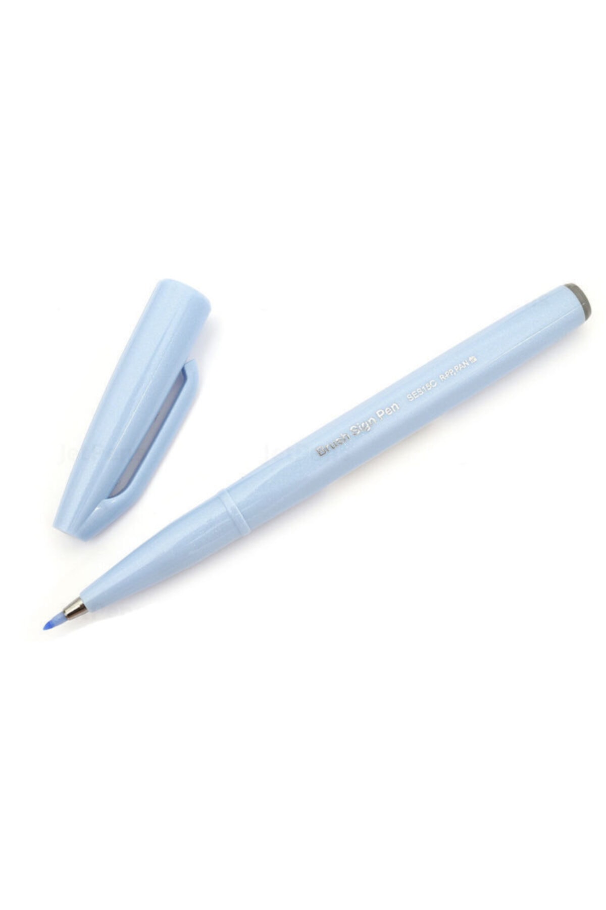 Pentel Fude Touch Sign Brush Pen Fırça Uçlu Çizim Kalemi Grey Blue