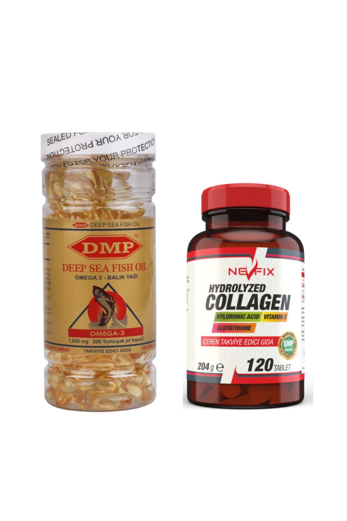 Nevfix Omega 3 Balık Yağı 1000 Mg 200 Kapsül Collagen 1000 Mg 120 Tablet