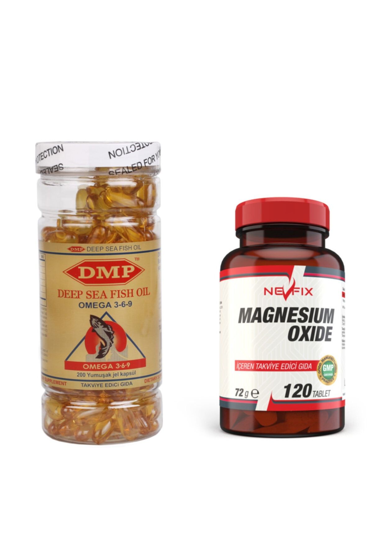 Nevfix Magnezyum 250 Mg 120 Tablet Omega 3 6 9 1000 Mg 200 Kapsül