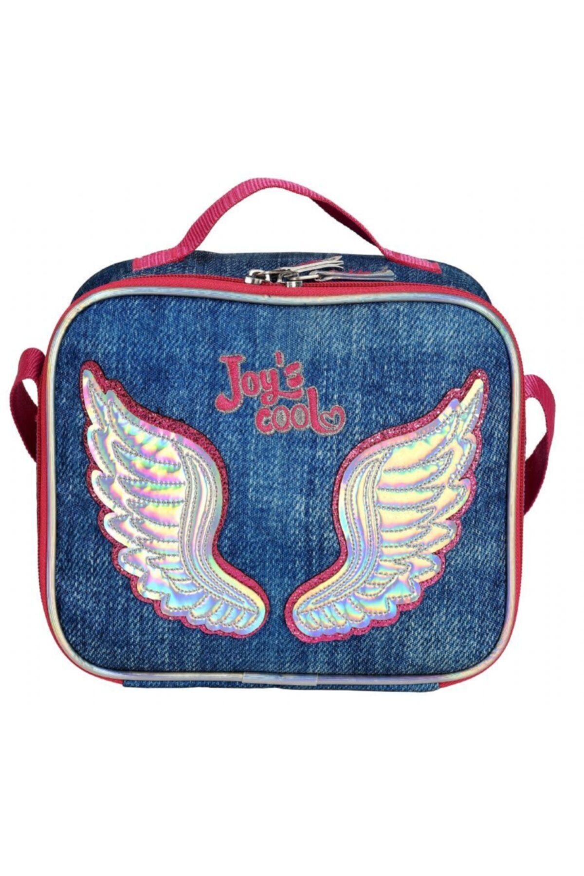 Joys Cool Melek Kanatlı Kız Çocuk Beslenme Çantası - Mavi-denim