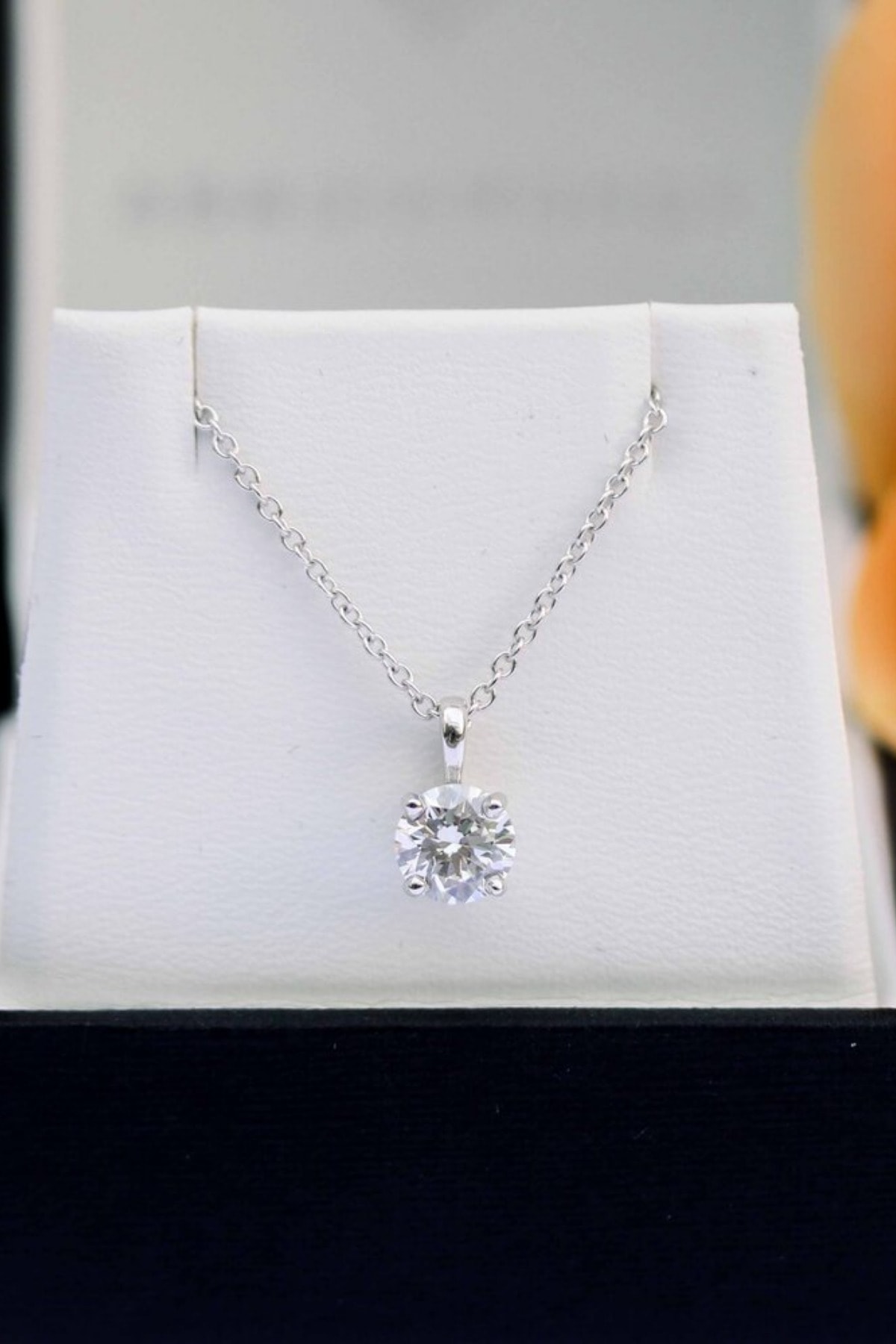 Crystal Diamond Zirconia Labaratuvar Pırlantası 1.50 Carat Tektaş Kolye