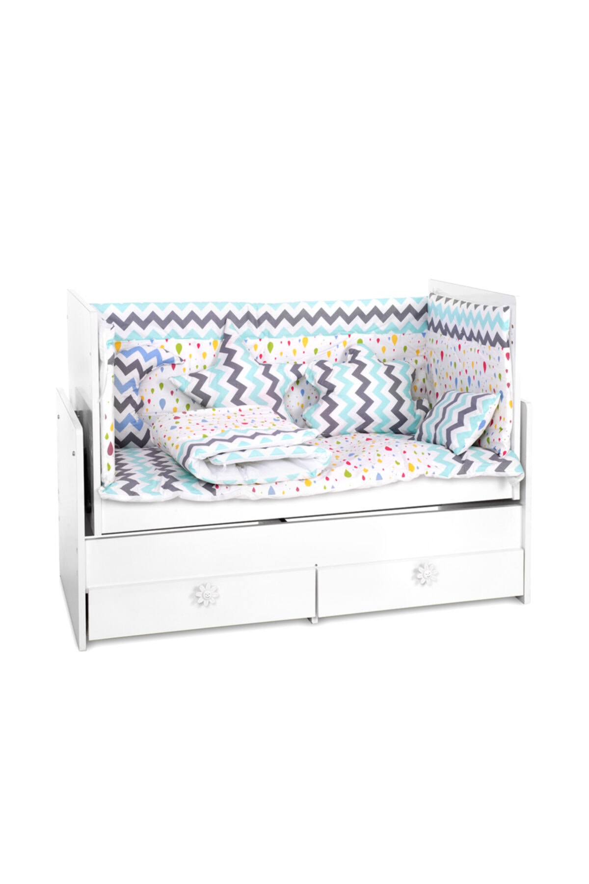 Sluupy Turkuaz 60x120 10 Parça Bebek Uyku Seti