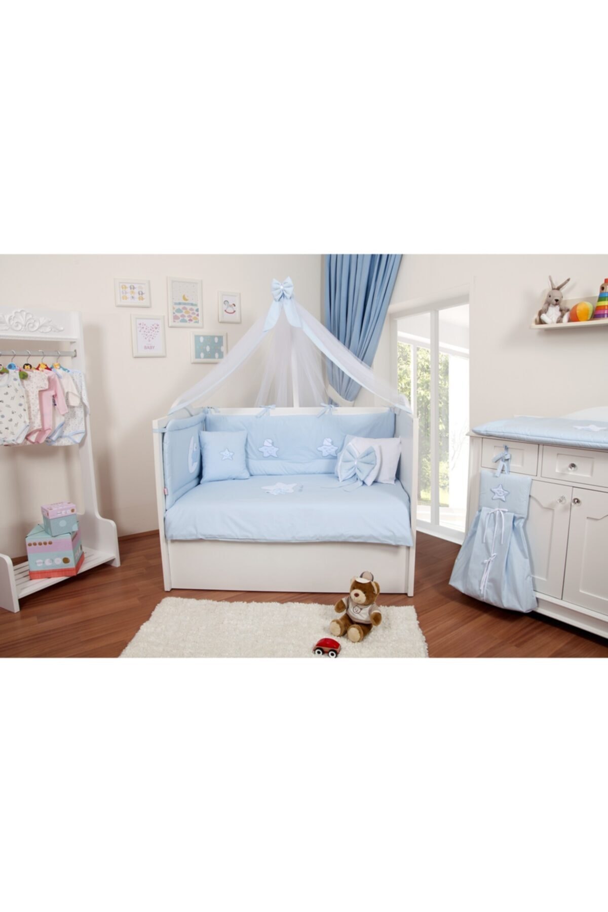 Maya Baby Collection Bebek Mavi Little Star Uyku Seti 80x140 cm