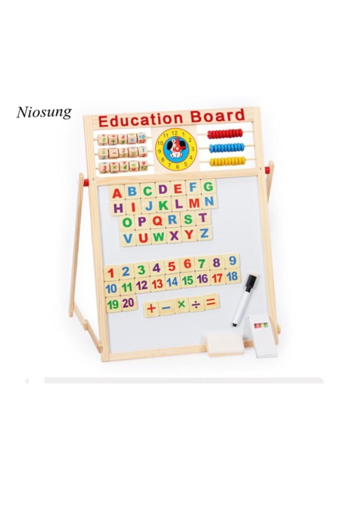 HAMAHA Çocuk Manyetik Yazı Tahtası Ahşap Eğitim Çocukları Matematik Öğre