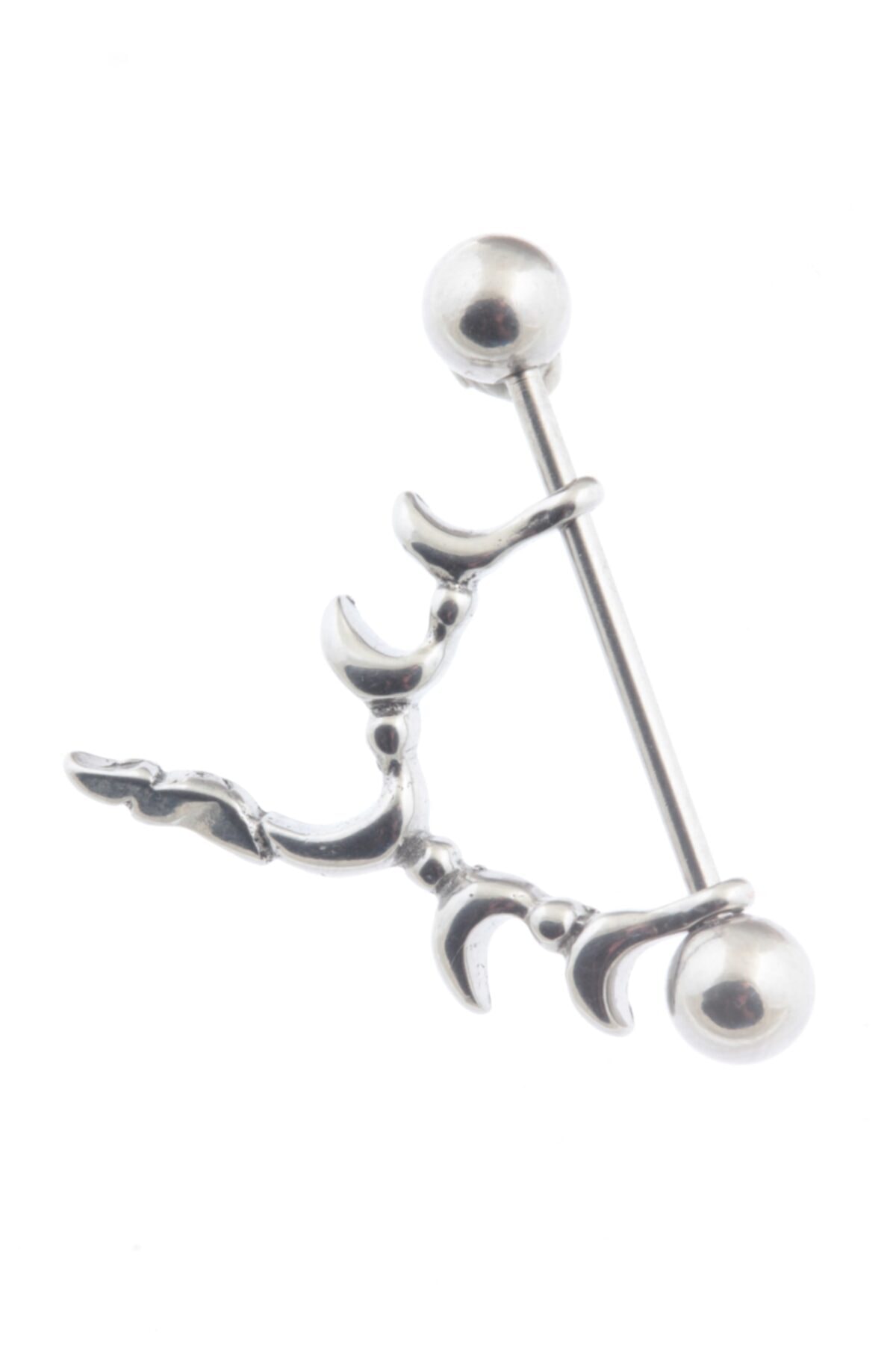 depozoom Cerrahi Çelik Göğüs Piercing
