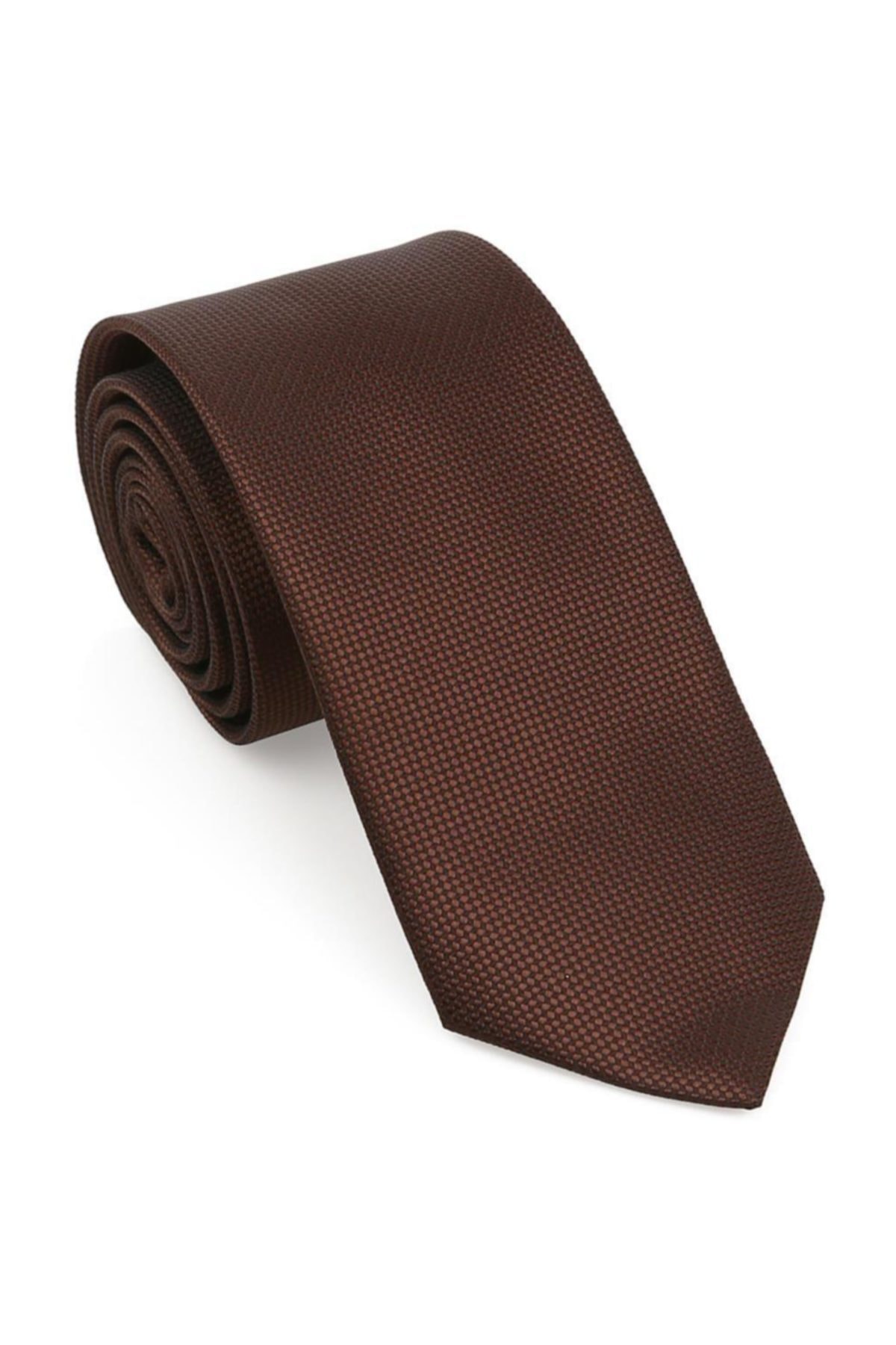 Brianze Erkek Kahverengi Oxford Model Mendilli Kravat Mkas-8