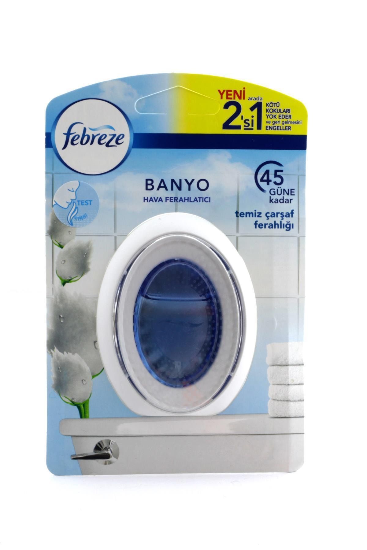 Febreze Hava Ferahlatıcı Banyo  Oda Kokusu Temiz Çarşaf Ferahlığı