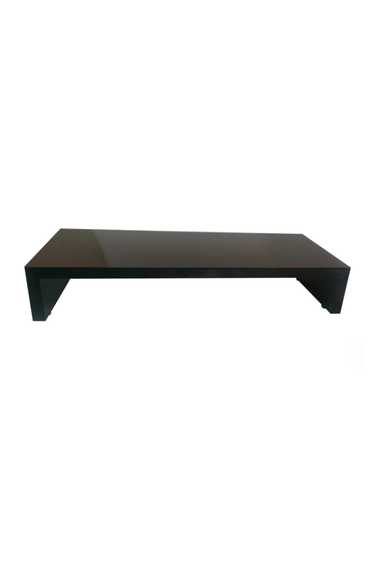 Wooden Gold Parlak Siyah Mdf 11 Cm Yükseklikte Ekran Yükseltici Monitor Stand