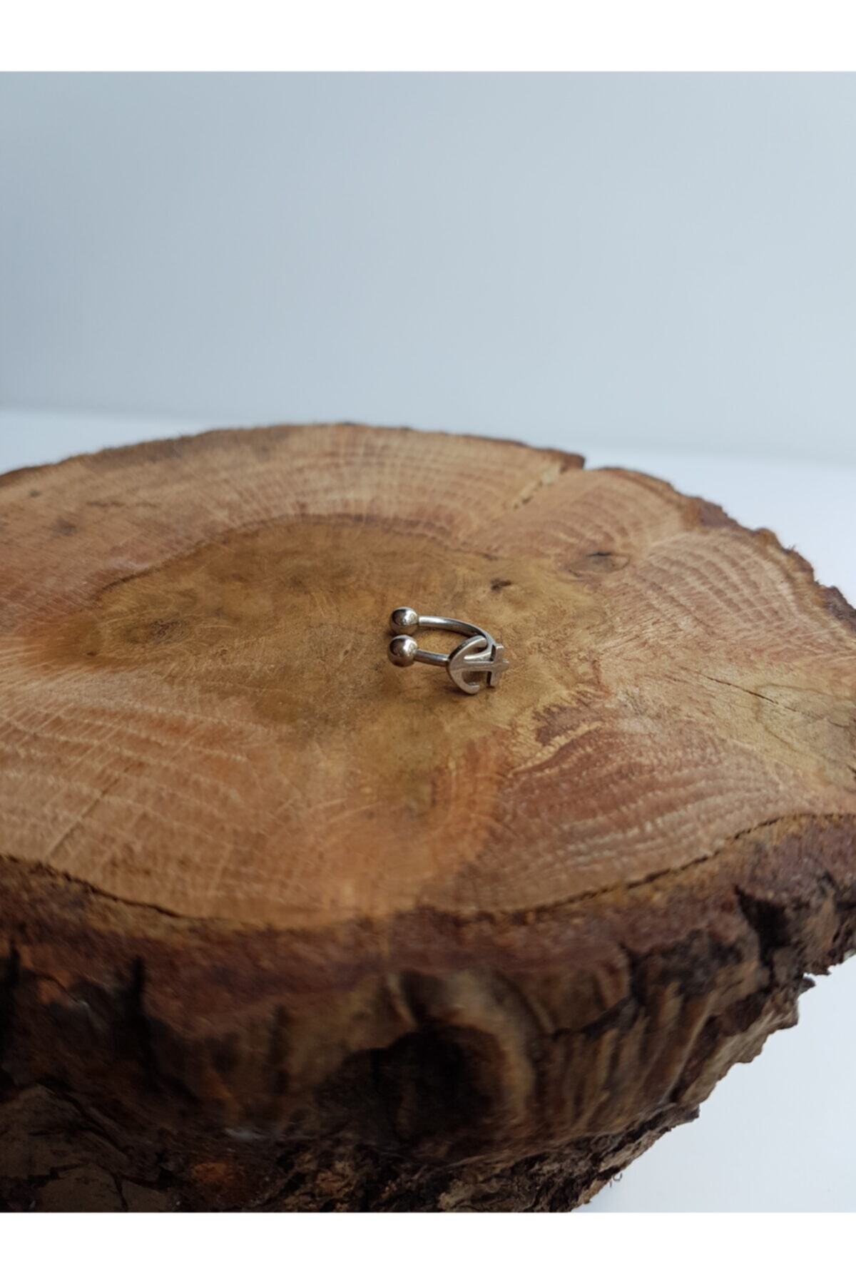 Karınca Piercing Çapa Deniz Halka Gümüş Rengi Piercing