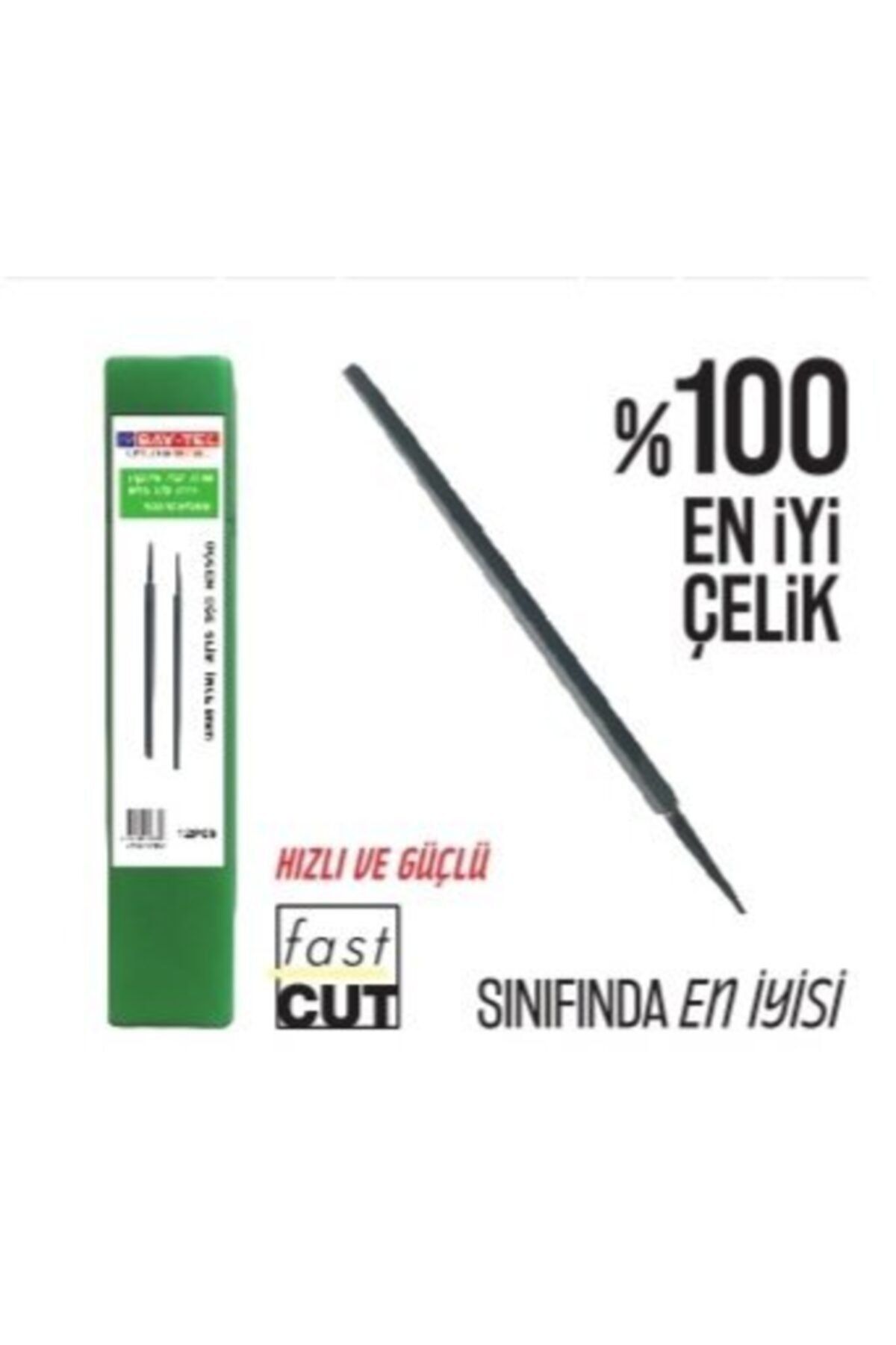 Baytec Bay-tec Üçgen Çelik Eğe Slim Ince Diş 6 Mm 6 Adet